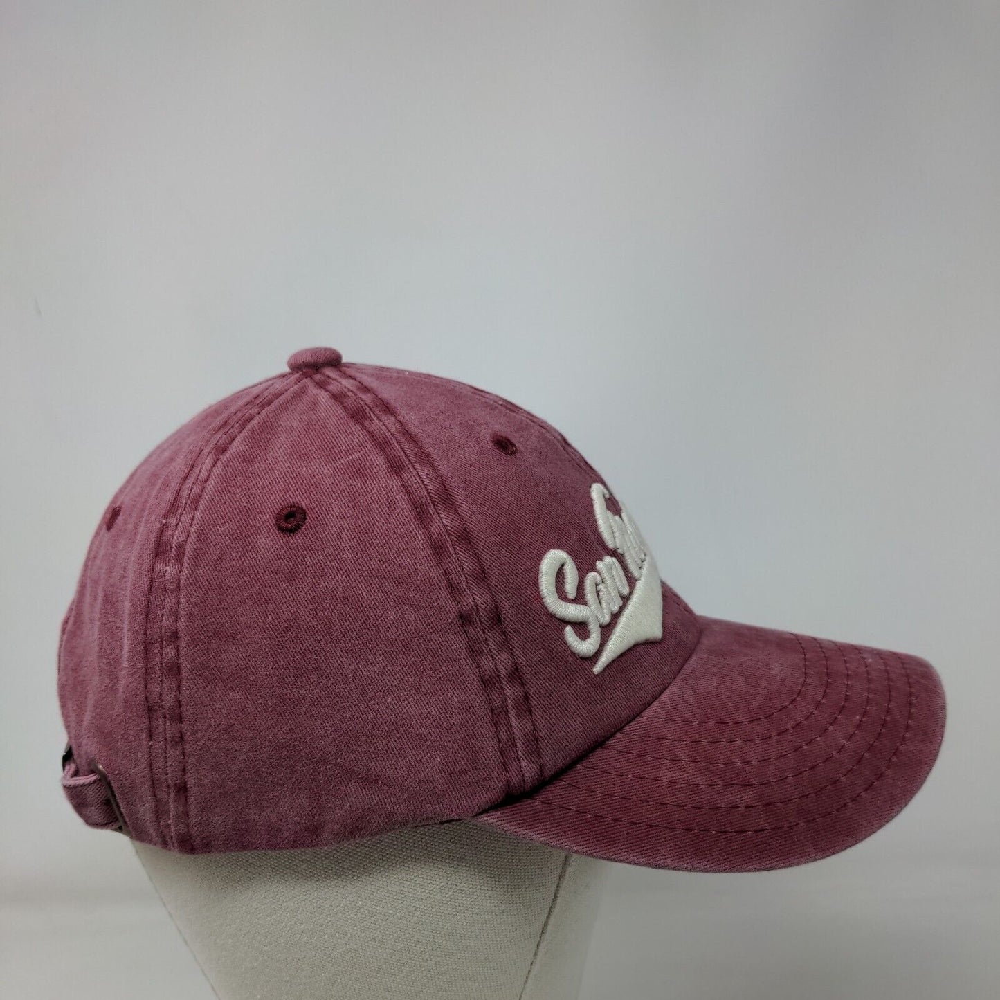 San Francisco Slideback Hat Red One Size Adjustable Embroidered by elidan