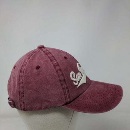 San Francisco Slideback Hat Red One Size Adjustable Embroidered by elidan