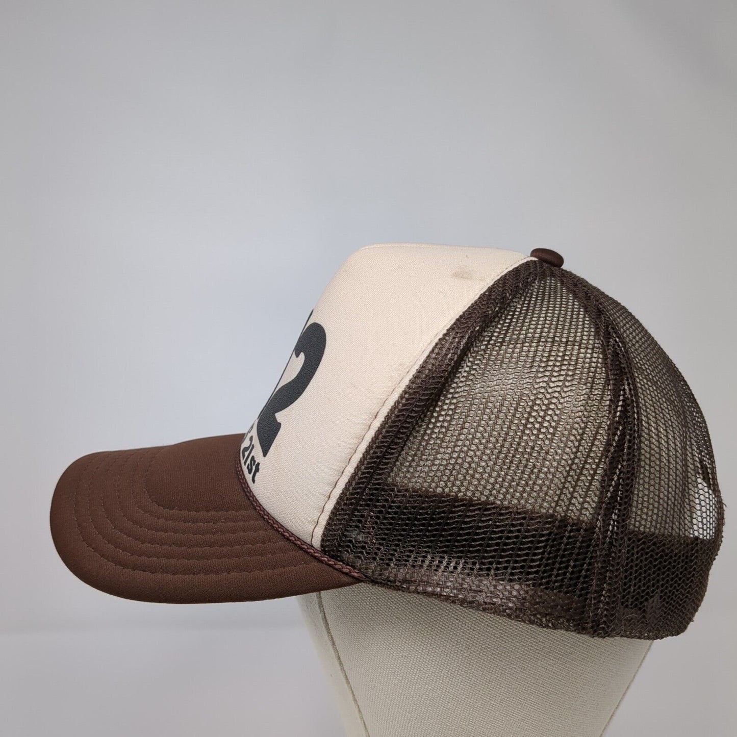 212 Chloe's 21st Snapback Rope Trucker Hat Brown OSFM Mesh Back Otto