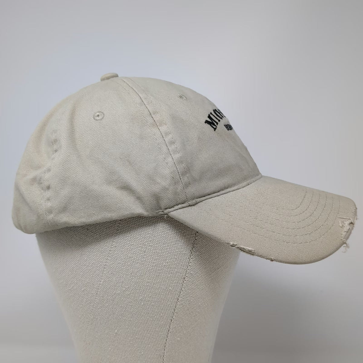 Michelob Brewing Co Baseball Cap Beige One Size Distressed Brim Slideback Hat