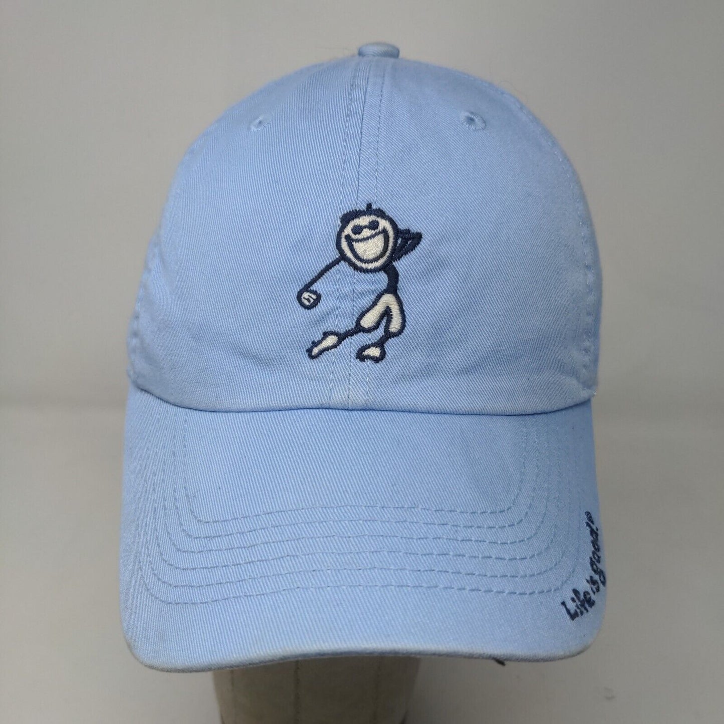 Life is Good Women's Slideback Hat Blue Adjustable Embroidered Golf Logo