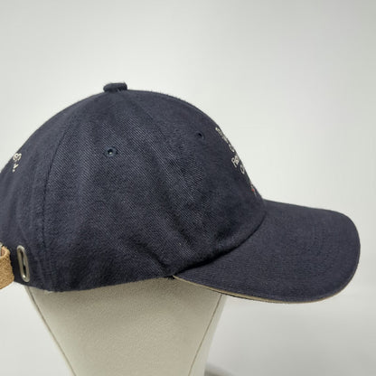 KP Baseball Cap Blue One Size Leather Strap Fishing Club Clubhouse Member Hat