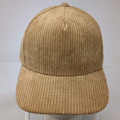 Original Use 5 Panel Brown One Size Hat Corduroy Texture Adjustable Snapback