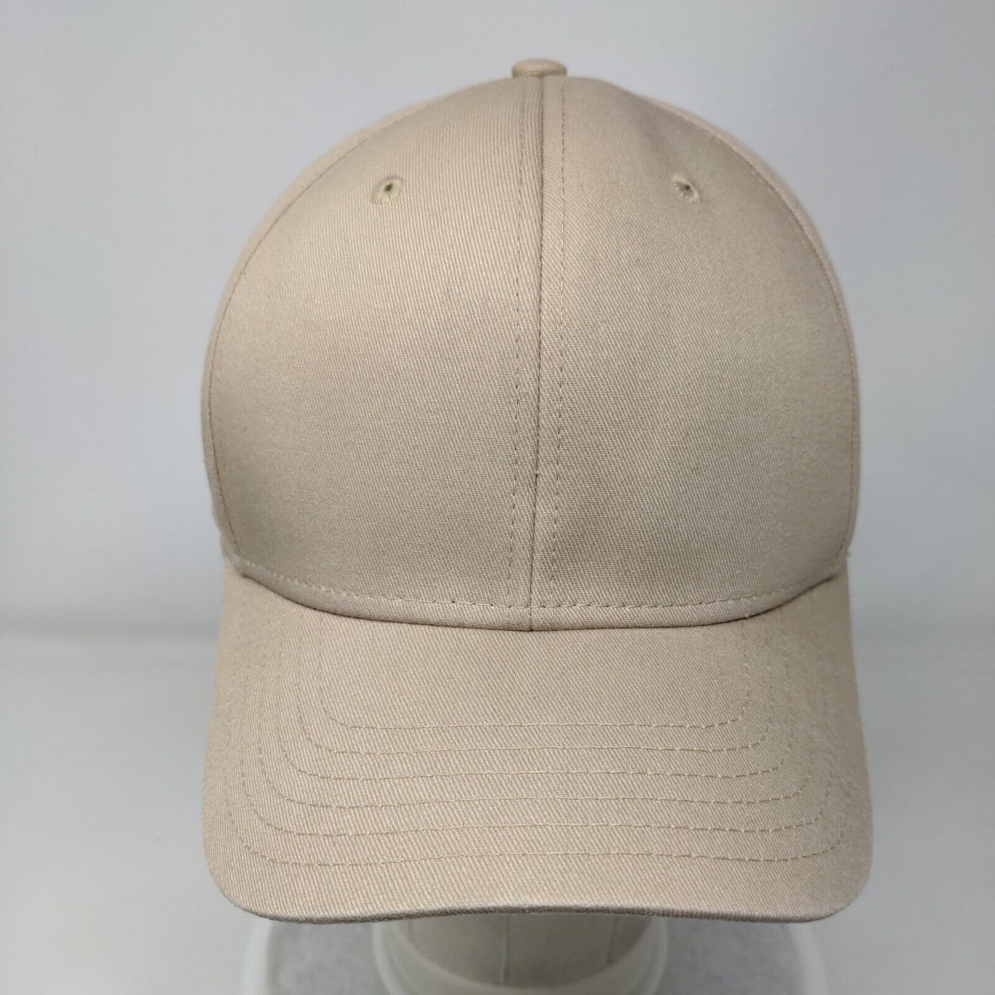 Unbranded Slideback Hat Tan One Size Adjustable Vented Holes Breathable Blank