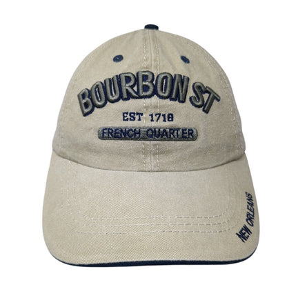 Bourbon St French Quarter Strapback Hat Tan One Size Adjustable Big Easy