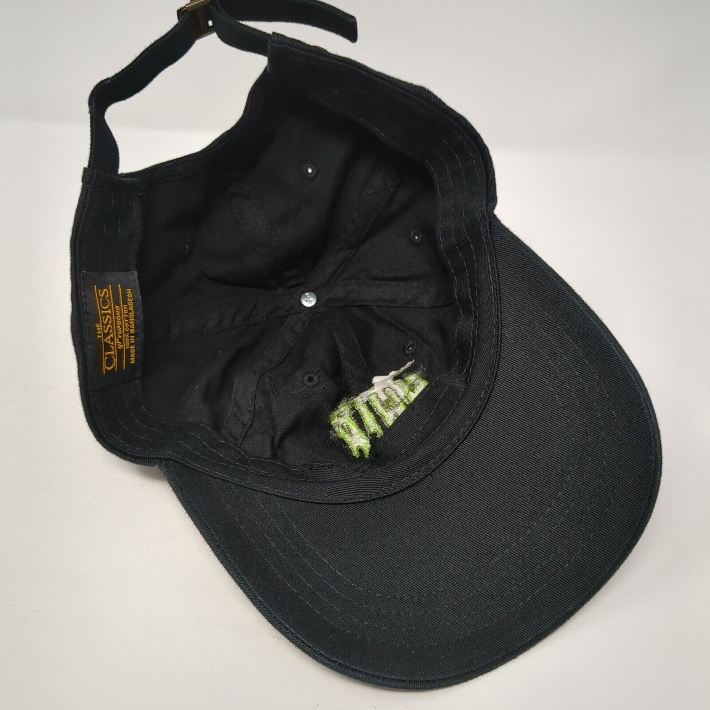 NWTR Slideback Hat Black One Size Adjustable Embroidered The Classics Yupoong