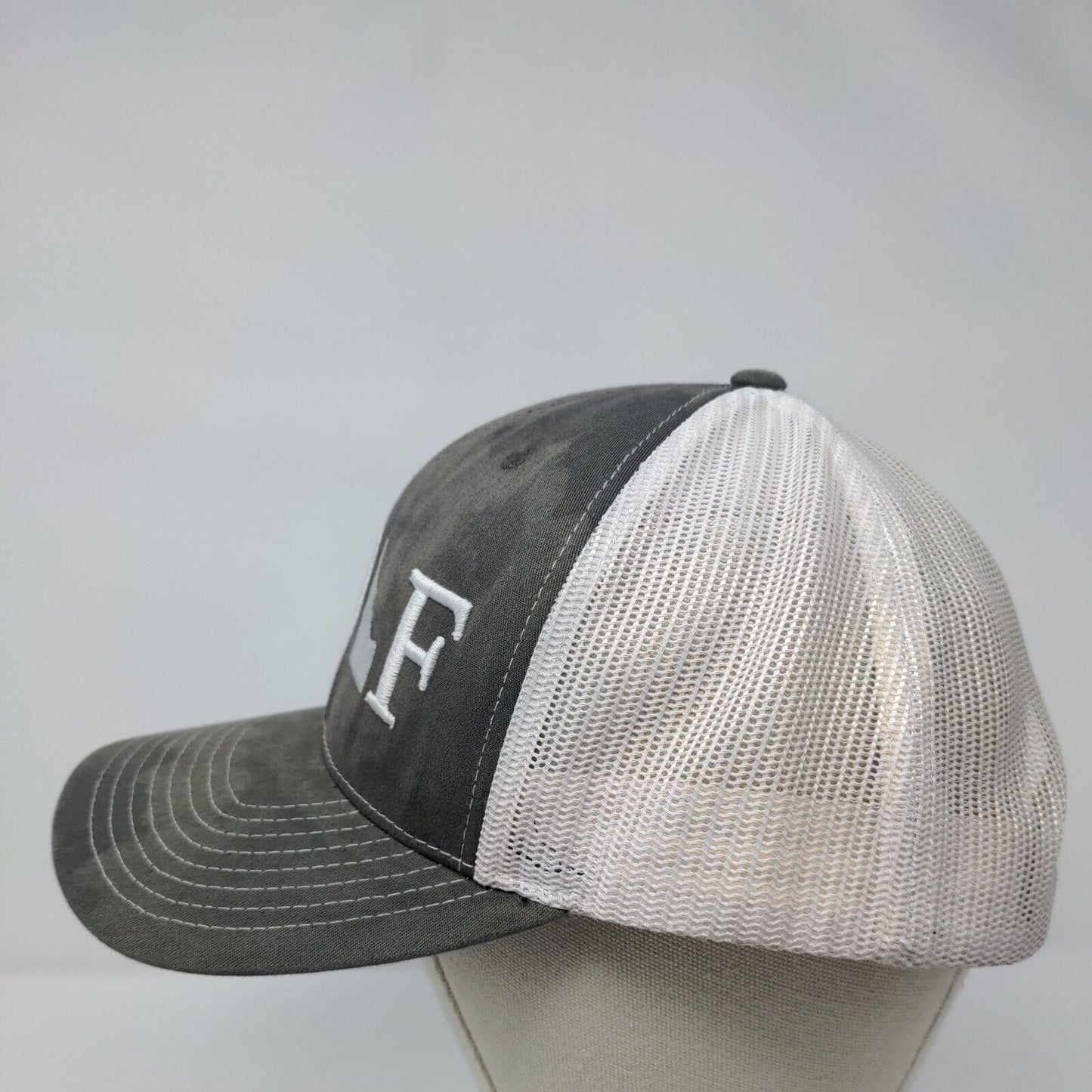 Golf Snapback Trucker Hat Gray One Size Adjustable Mesh Back Richardson