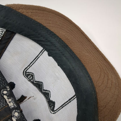 Domo Trucker Brown One Size Fuzzy Mesh Snapback Character Face Mascot Logo Hat