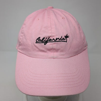 California Slideback Hat Pink One Size Adjustable Embroidered David And Young