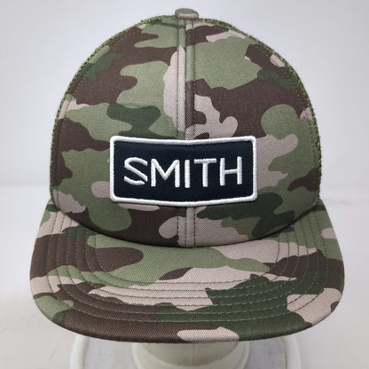 Smith Trucker Hat Green Camo One Size Mesh Back Snapback Patch Logo Graphic