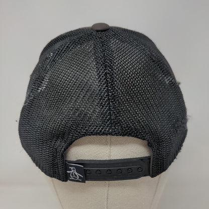 An Original Penguin Snapback Trucker Hat Black One Size Adjustable Mesh Back