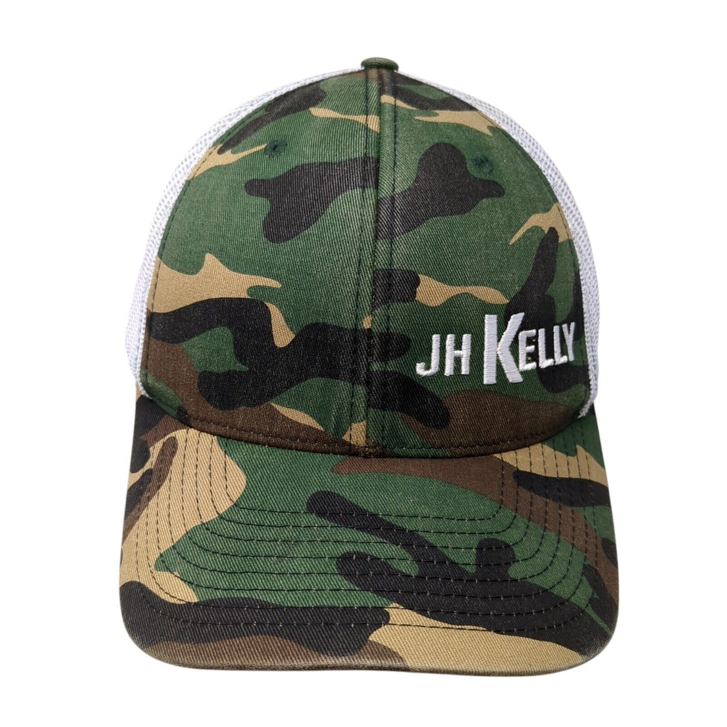 JH Kelly Snapback Mesh Back Trucker Hat Camouflage One Size Adjustable