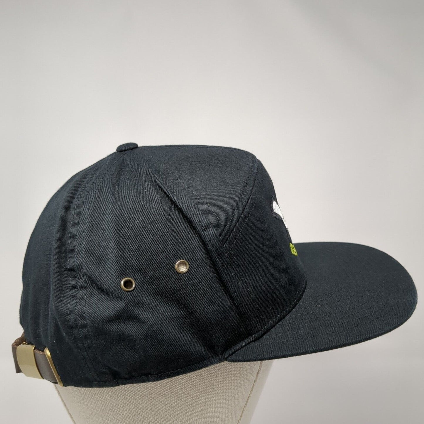Hang Loose Send It! Illiya Slideback Hat Black One Size Leather Strap