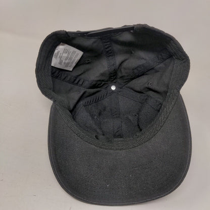 Genuine Dickies Snapback Hat Black One Size Adjustable Solid 6 Panel