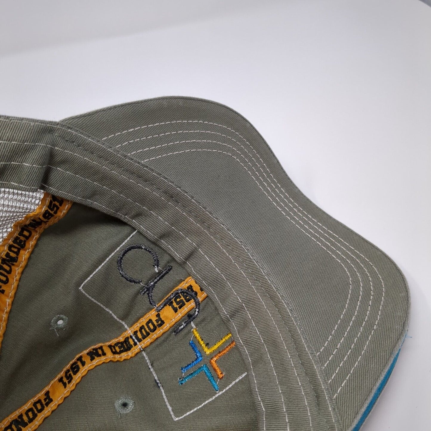 Cru Since 1951 Strapback Trucker Hat Gray OS Adjustable Mesh Back Distressed