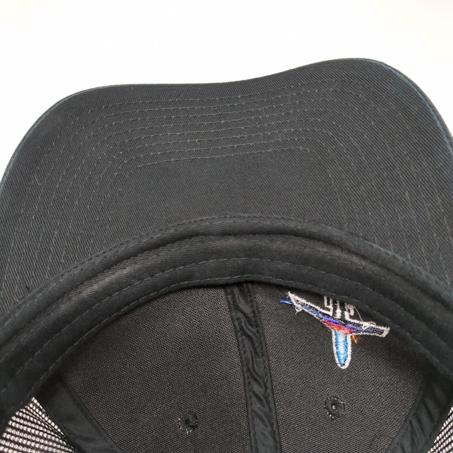 Port Authority Snapback Mesh Back Trucker Hat Black One Size Embroidered
