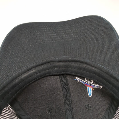 Port Authority Snapback Mesh Back Trucker Hat Black One Size Embroidered