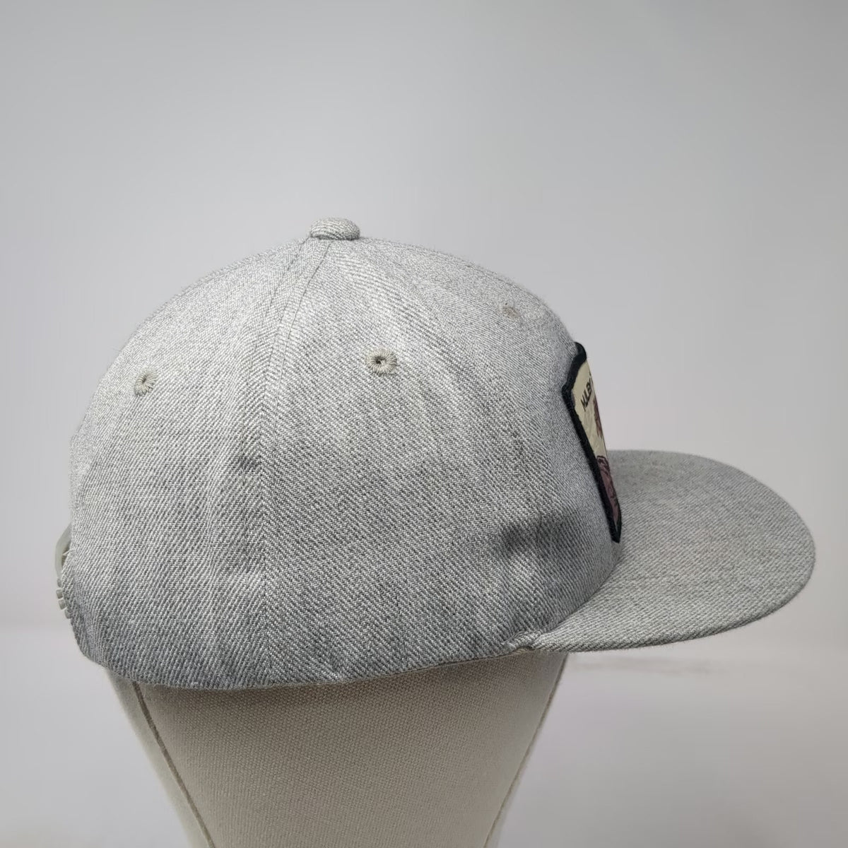 Muley Freak Snapback Hat Gray One Size Hunting Mountain Patch Flat Brim Acrylic