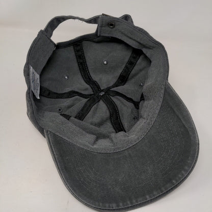 AS Slideback Hat Gray One Size Adjustable Solid 6 Panel Port Authority