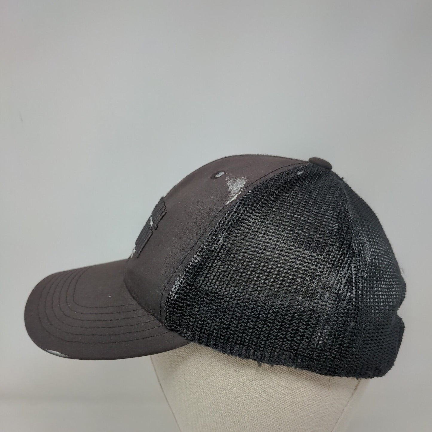 An Original Penguin Snapback Trucker Hat Black One Size Adjustable Mesh Back