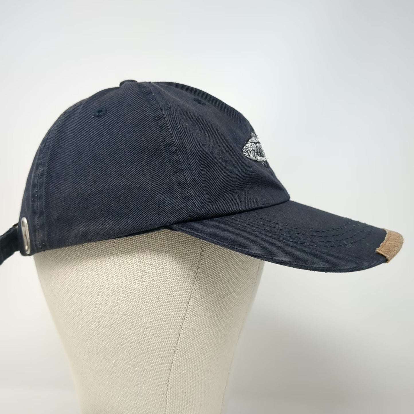 Field & Stream Baseball Cap Blue One Size Embroidered Fish Bass Slideback Hat