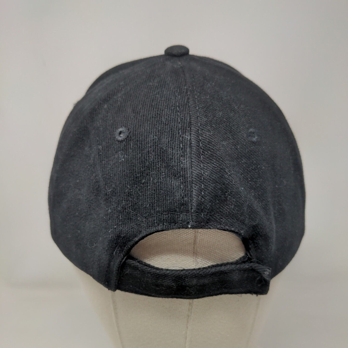 Carborundum Strapback Hat Black One Size Adjustable Embroidered Wompro Cotton