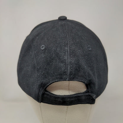 Carborundum Strapback Hat Black One Size Adjustable Embroidered Wompro Cotton