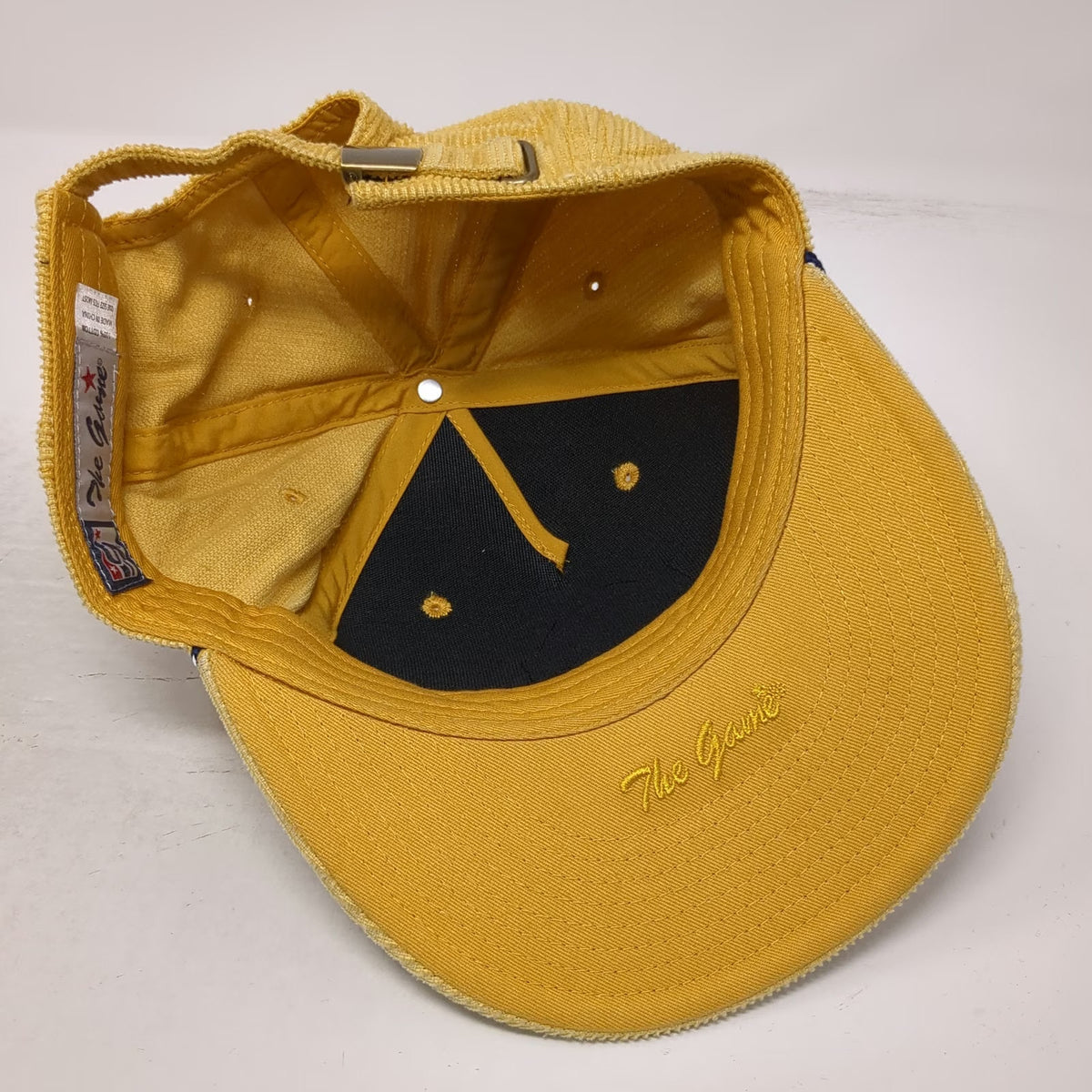 The Game 5 Panel Yellow One Size Corduroy Lake Tahoe Red Hut Rope Slideback Hat