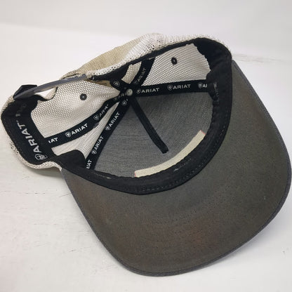 Ariat Trucker Hat Blue One Size Snapback Mesh Logo Patch Flexfit Workwear Cap