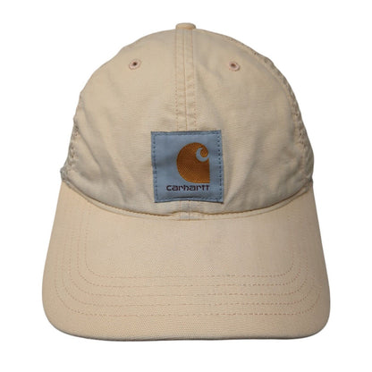 Carhartt Snapback Trucker Hat Tan One Size Adjustable Embroidered Mesh Back
