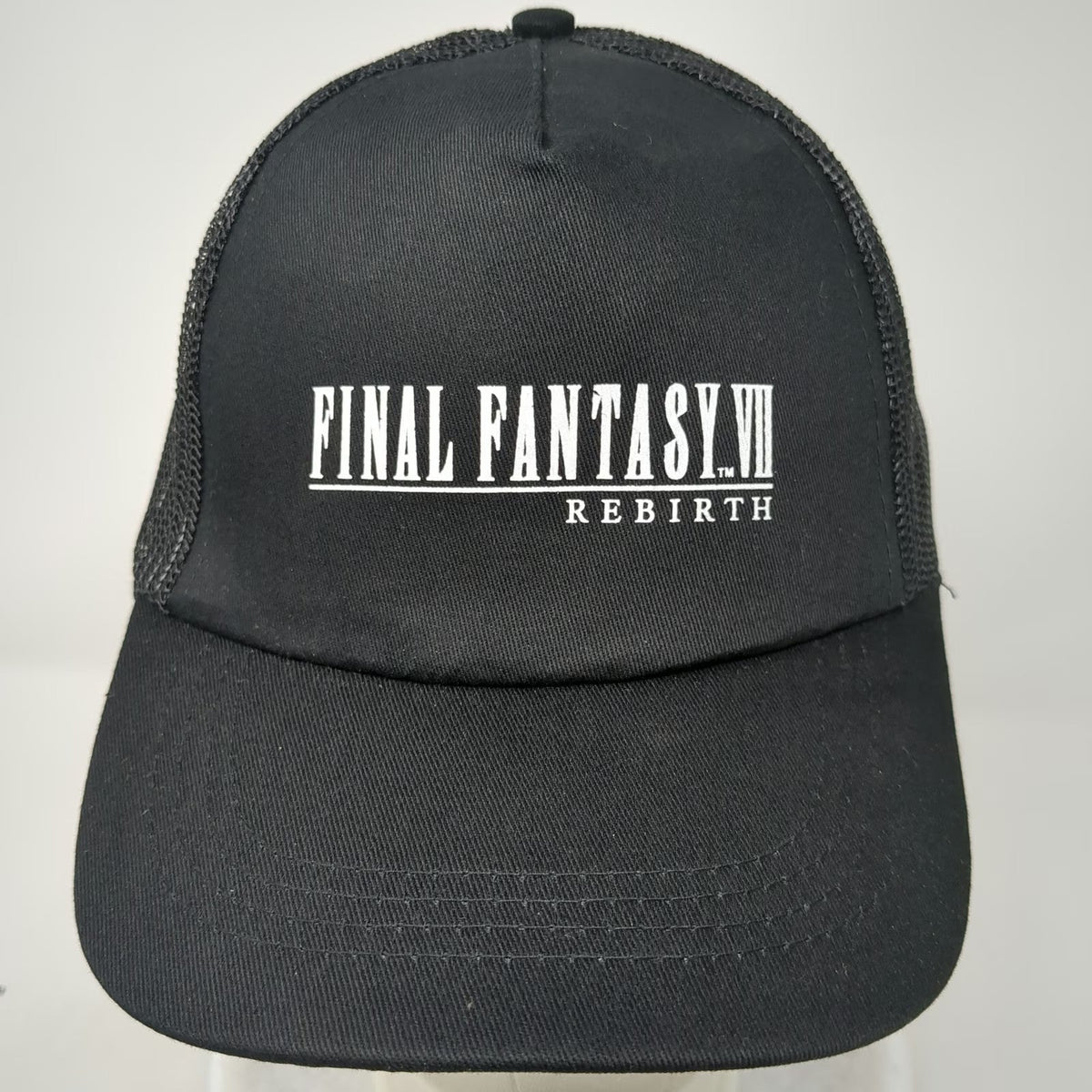Square Enix Final Fantasy VII Rebirth Trucker Hat Black One Size Mesh Snapback