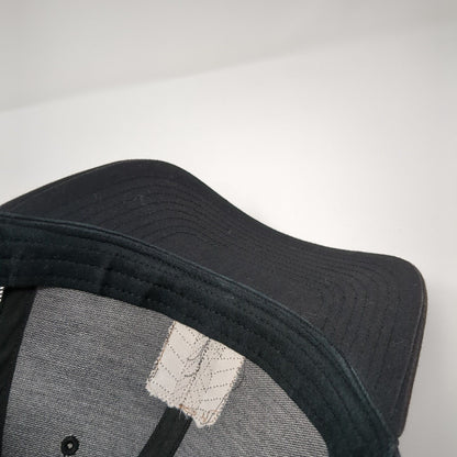 Kiawah Snapback Mesh Back Trucker Hat Black One Size Leather Patch