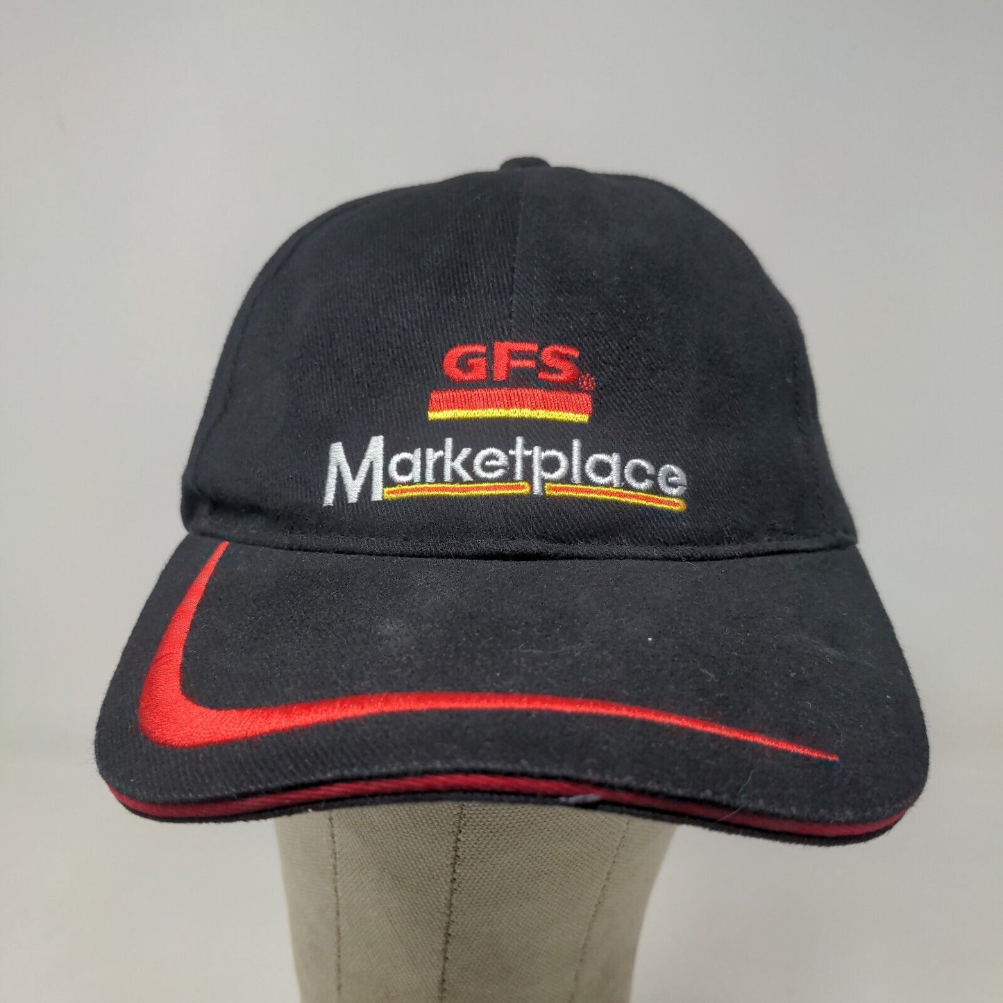 Gordon Food Service Men's Strapback Hat Black Adjustable Embroidered Logo