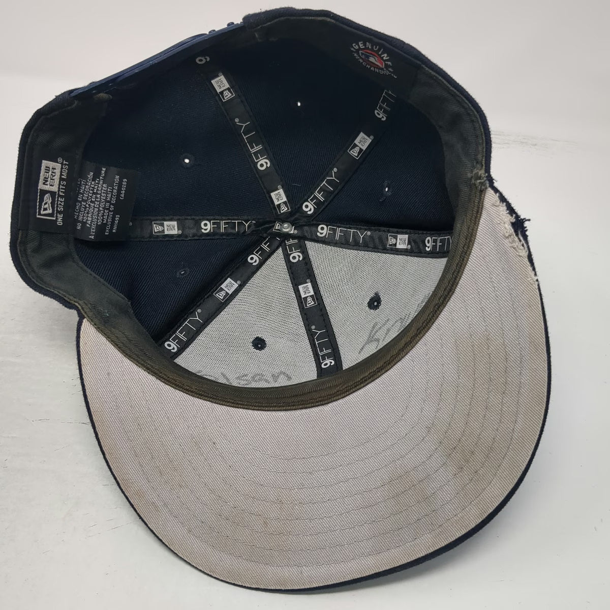 New Era Boston Red Sox MLB Snapback Hat Blue Red White One Size Flat Brim Logo