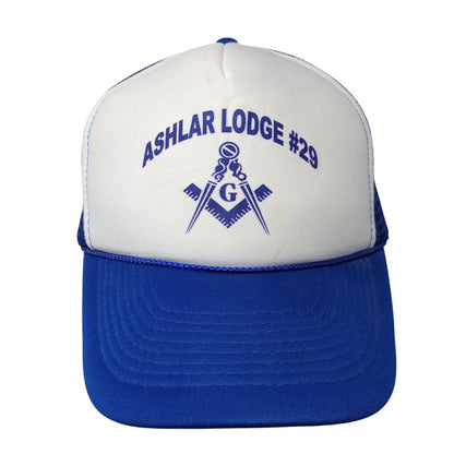 Ashlar Lodge #29 Snapback Rope Trucker Hat Blue One Size Mesh Back Otto