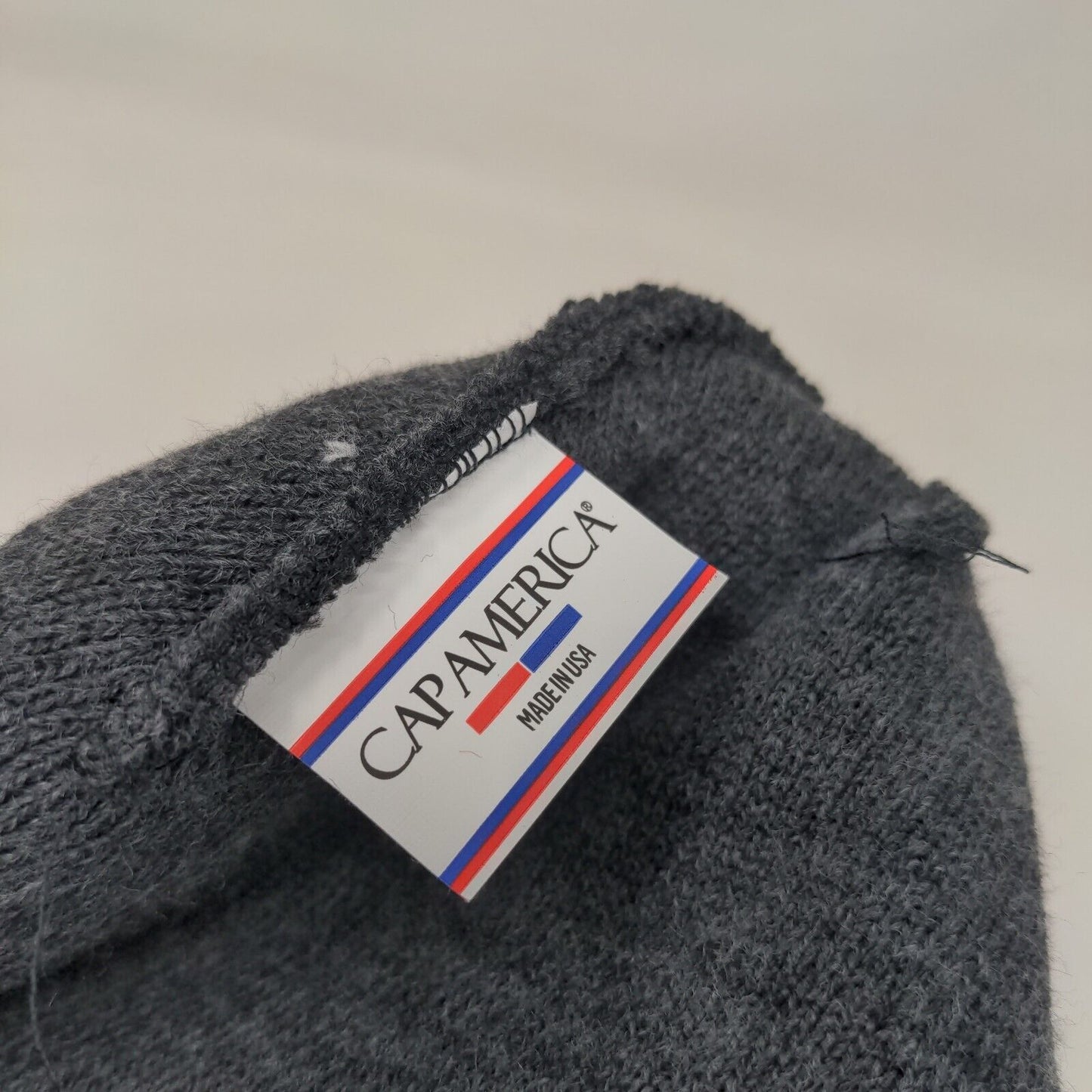 Cap America Men's Knit Beanie Hat Gray IU Health Hospital Embroidered Logo