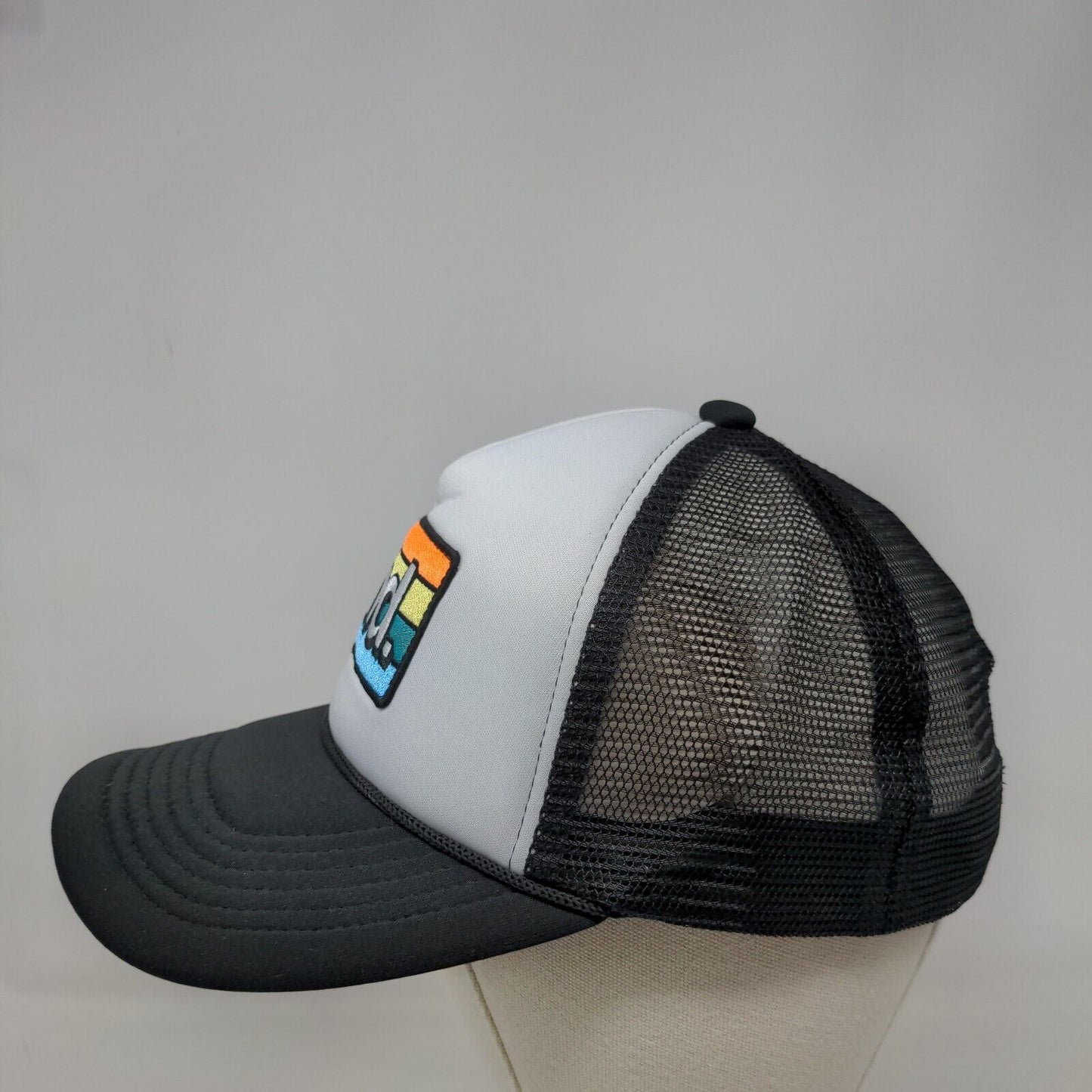 Find Snapback Mesh Back Rope Trucker Hat Black One Size Embroidered