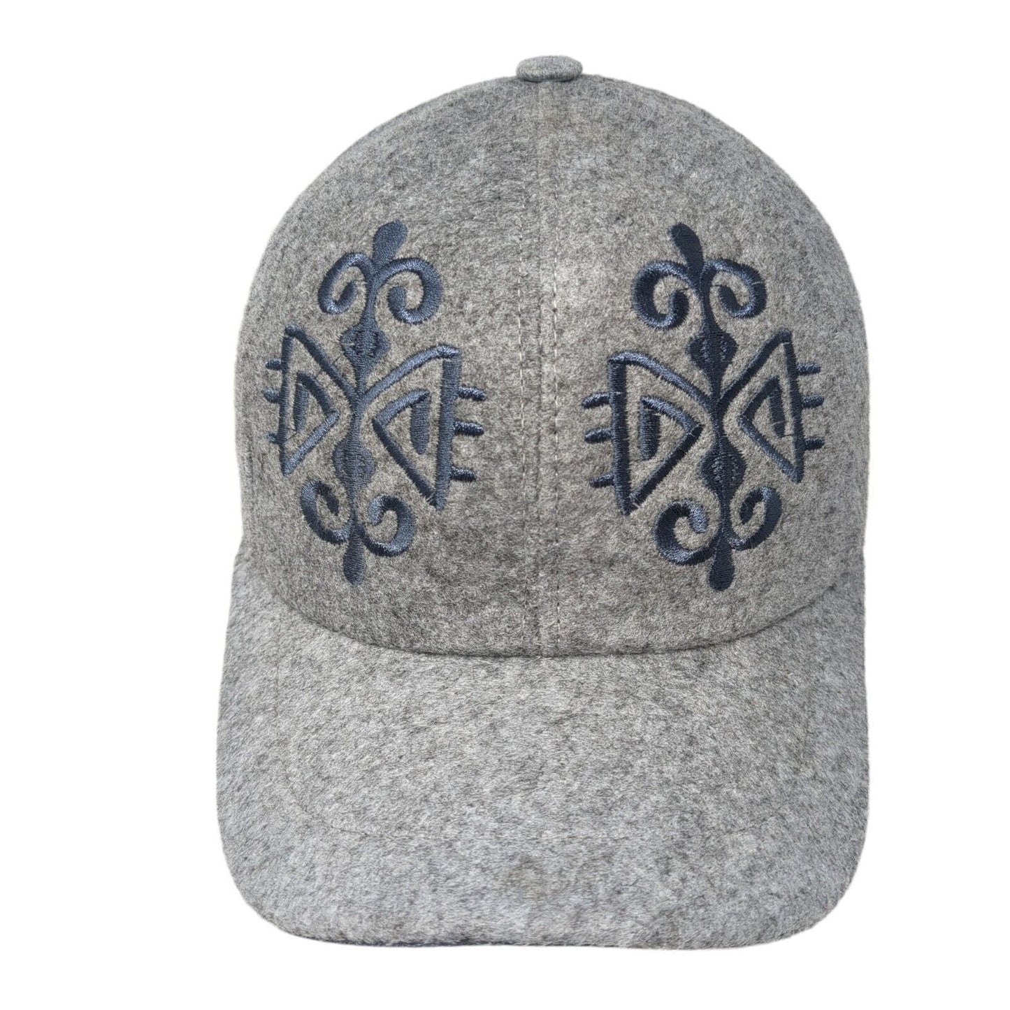 Unbranded Strapback Hat Gray One Size Adjustable 6 Panel Embroidered