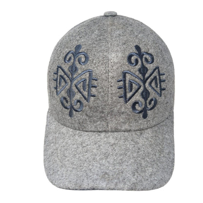 Unbranded Strapback Hat Gray One Size Adjustable 6 Panel Embroidered