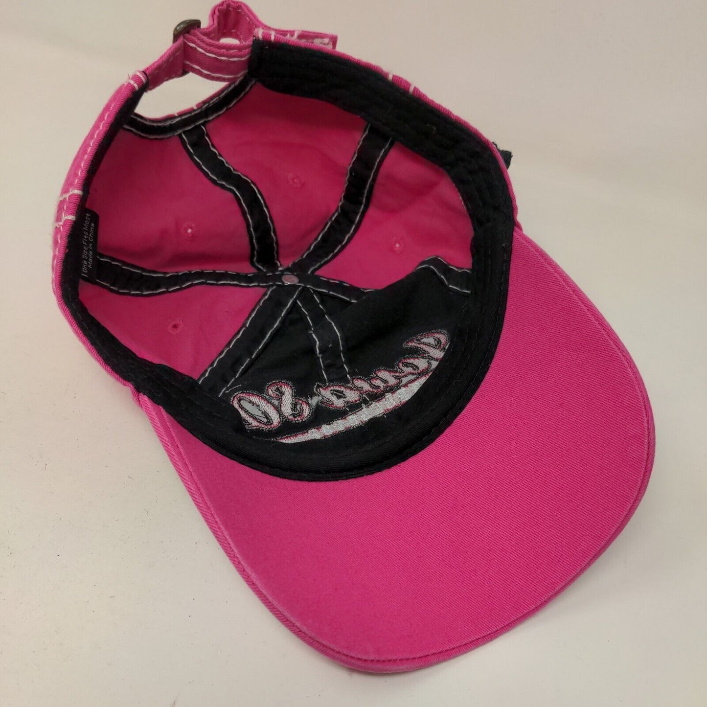 Iowa 80 Truckstop Women's Slideback Hat Pink OSFM Embroidered Stitched Logo