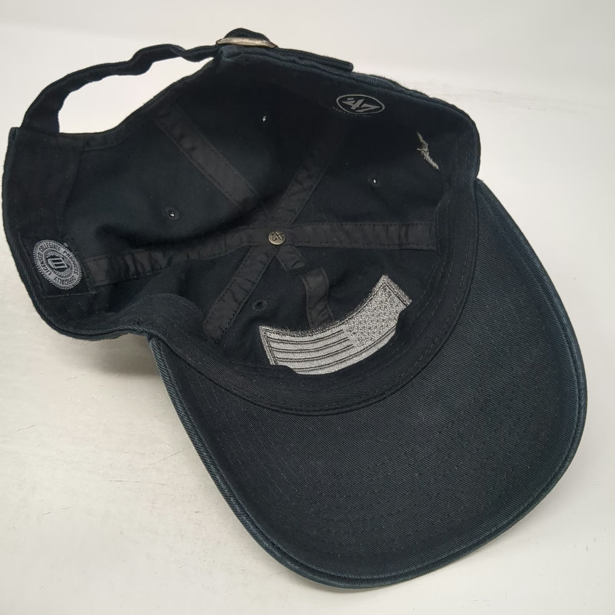 47 NCAA OHT American Flag Black Cap One Size Adjustable Cotton Strapback Hat