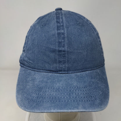 Infinity Strapback Hat Blue OSFM Adjustable Solid 6 Panel Blank