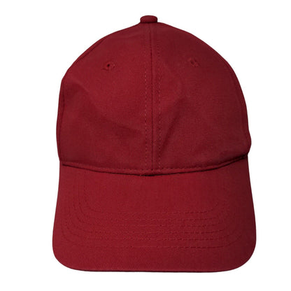 George Strapback Hat Red One Size Adjustable Vented Holes 6 Panel Blank