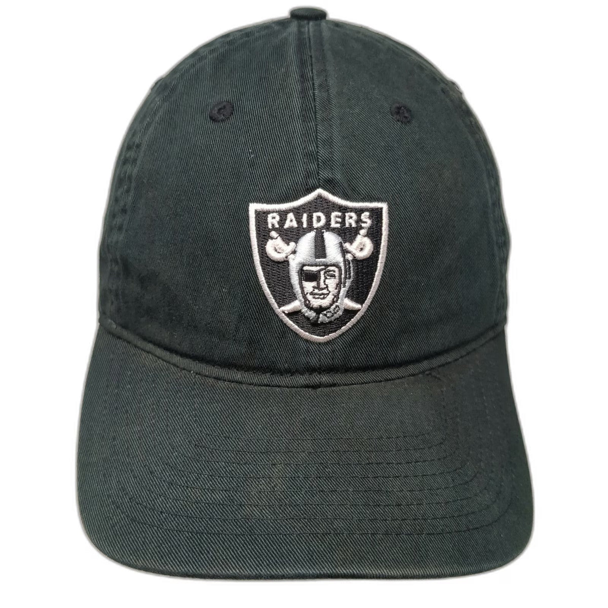 Reebok Baseball Cap Green L Oakland Raiders NFL Shield Logo Fitted Onfield Hat
