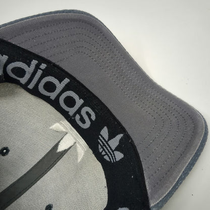 Adidas Baseball Cap Gray XL A-FLEX Stretch Fit Breathable Mesh Trefoil Logo hat