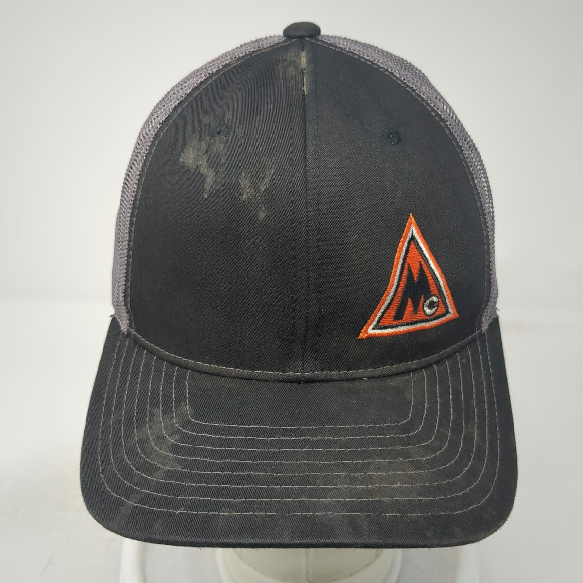 Richardson Trucker Hat Black One Size Mesh Back Snapback 112 Logo Adjustable Hat