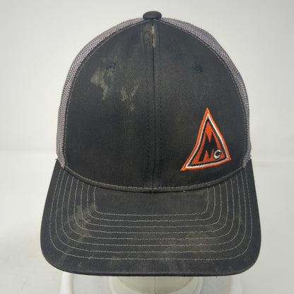 Richardson Trucker Hat Black One Size Mesh Back Snapback 112 Logo Adjustable Hat