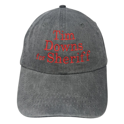 Tim Downs For Sheriff Slideback Baseball Cap Gray OS Adjustable Embroidered