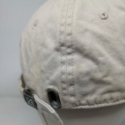 Ginn Open Slideback Hat Tan One Size Classic Cut Embroidered Ahead Vintage