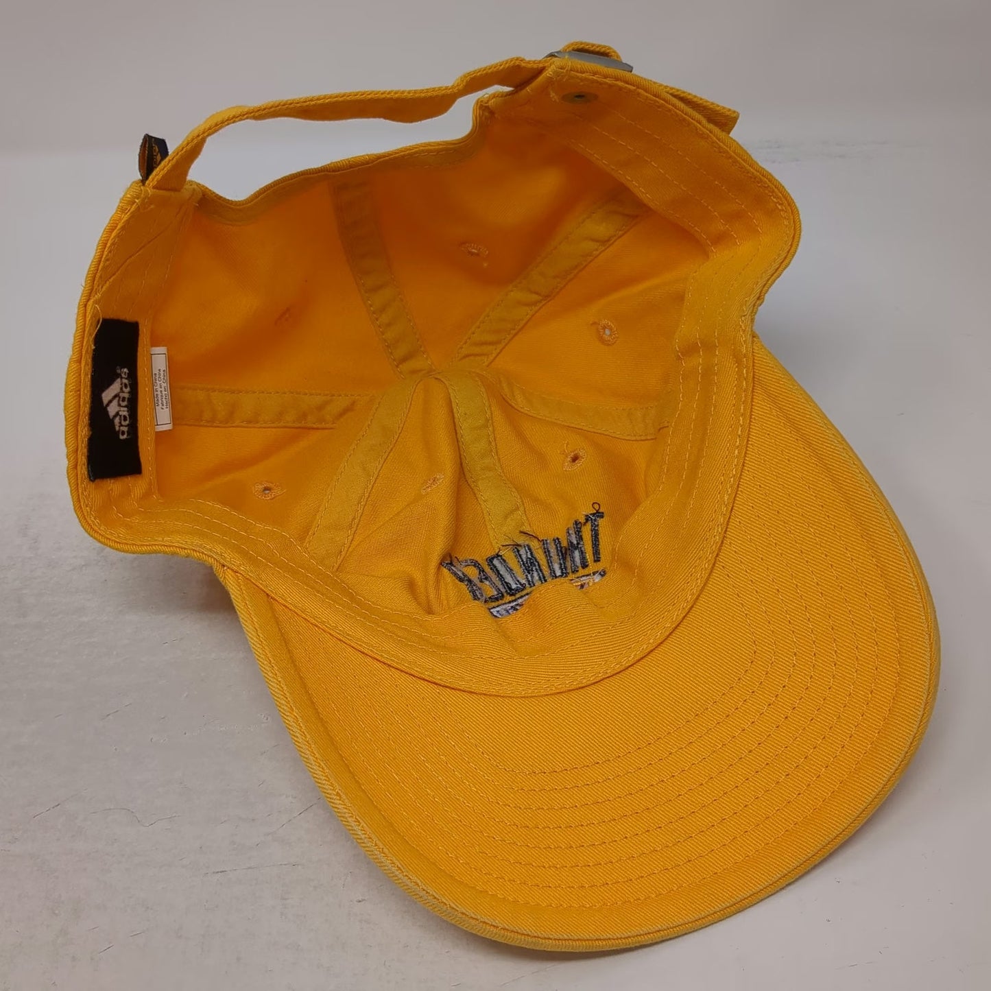 Oklahoma City Thunder NBA Adidas Yellow Baseball Cap One Size Slideback Logo Hat